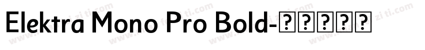 Elektra Mono Pro Bold字体转换